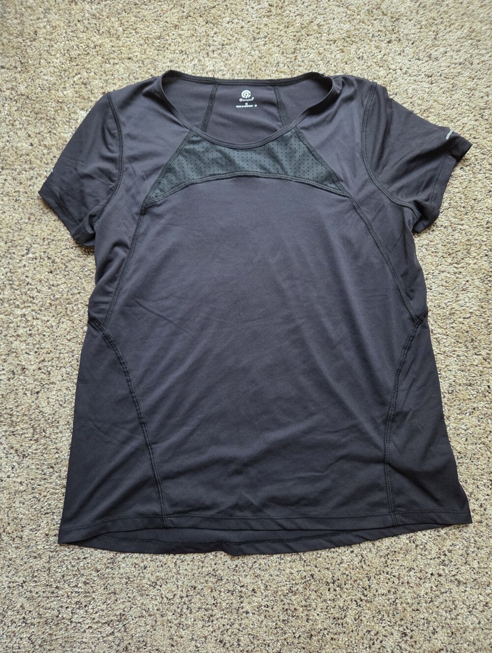 Champion Black Short Sleeve Mesh-Inset Performance Tee